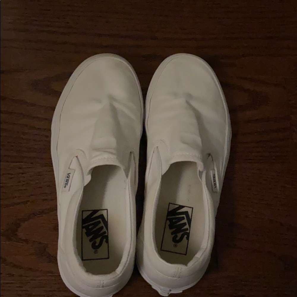 White slip on vans!